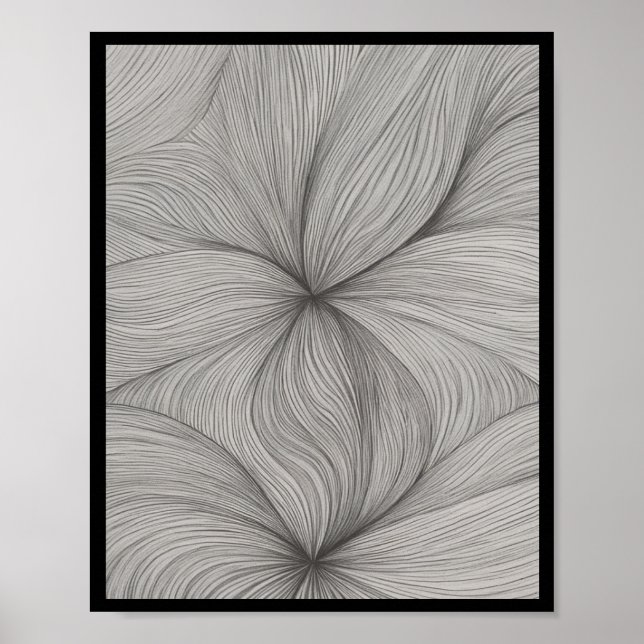 Unique pattern using lines poster (Front)
