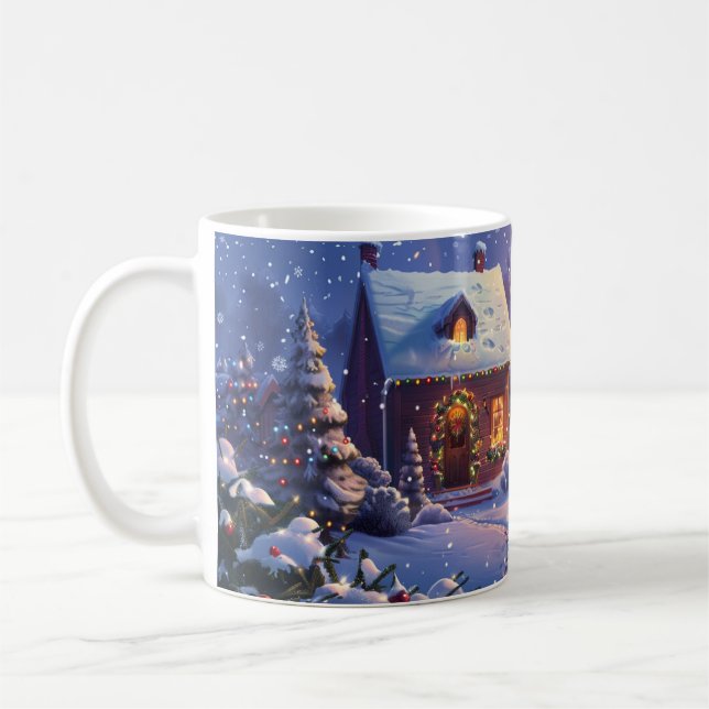 Unique Patterns, Christmas Coffee Mug (Left)