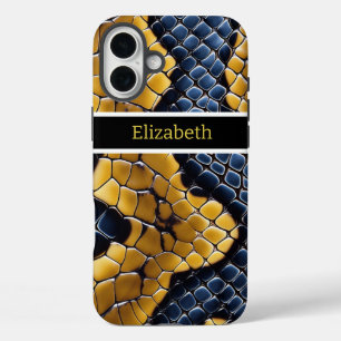 Unique patterns of a vibrant poisonous snake skin iPhone 16 plus case