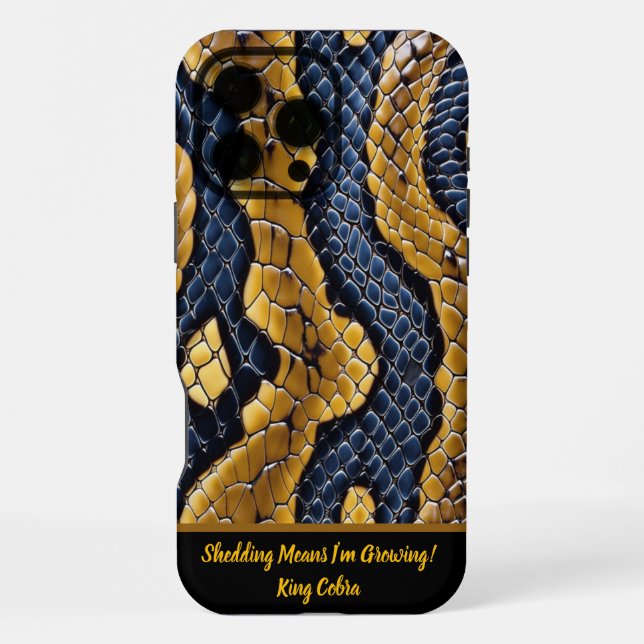Unique patterns of a vibrant poisonous snakeskin iPhone case (Back)