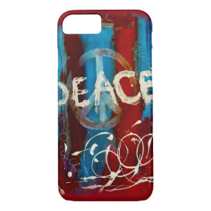 Unique peace sign on a abstract background iPhone 8/7 case