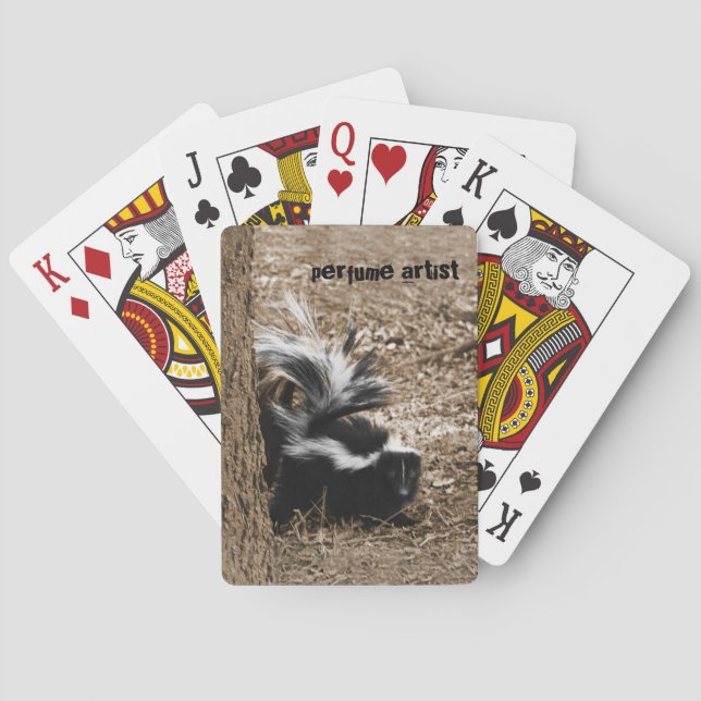 Unique Perfume Distributor "friendly" skunk Playing Cards (Back)