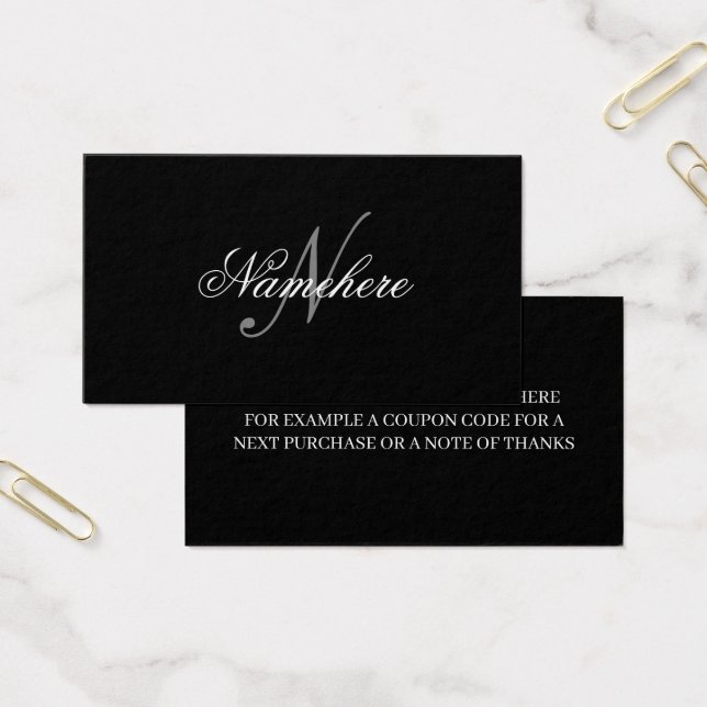 Unique Personalised Black and White Name Monogram (Office)