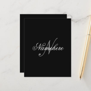 Unique Personalised Black and White Name Monogram