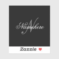 Unique Personalised Black and White Name Monogram