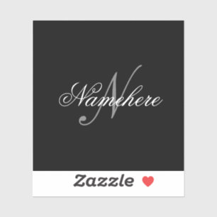 Unique Personalised Black and White Name Monogram