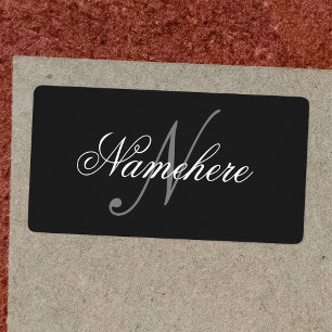 Unique Personalised Black and White Name Monogram