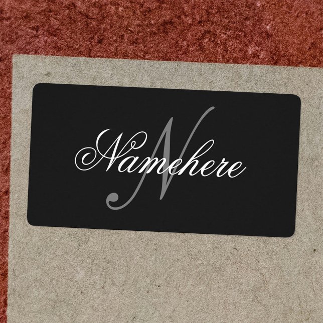 Unique Personalised Black and White Name Monogram (Creator Uploaded)