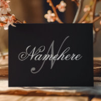 Unique Personalised Black and White Name Monogram