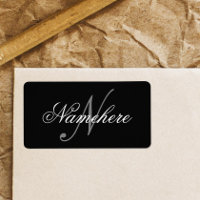 Unique Personalised Black and White Name Monogram