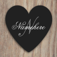 Unique Personalised Black and White Name Monogram