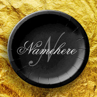 Unique Personalised Black and White Name Monogram