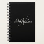 Unique Personalised Black and White Name Monogram Planner<br><div class="desc">Personalised Unique Black and White Name Monogram Design for anyone.</div>