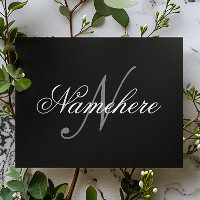 Unique Personalised Black and White Name Monogram