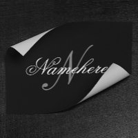 Unique Personalised Black and White Name Monogram