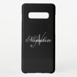 Unique Personalised Black and White Name Monogram  Samsung Galaxy Case<br><div class="desc">Personalised Unique Black and White Name Monogram Design for anyone.</div>