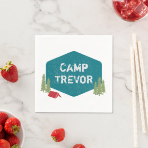 Unique Personalised Camp Name Birthday Party Napkin