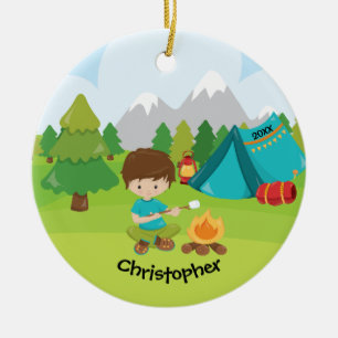 Unique Personalised Camping Christmas Ornament