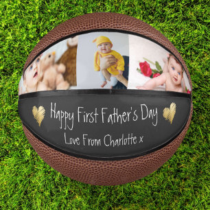 Unique Personalised First Fathers Day Mini Basketball
