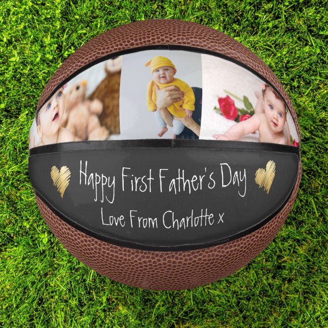 Unique Personalised First Fathers Day Mini Basketball (Creator Uploaded)