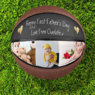 Unique Personalised First Fathers Day Mini Basketball