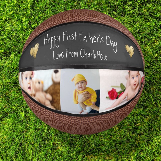 Unique Personalised First Fathers Day Mini Basketball (Creator Uploaded)