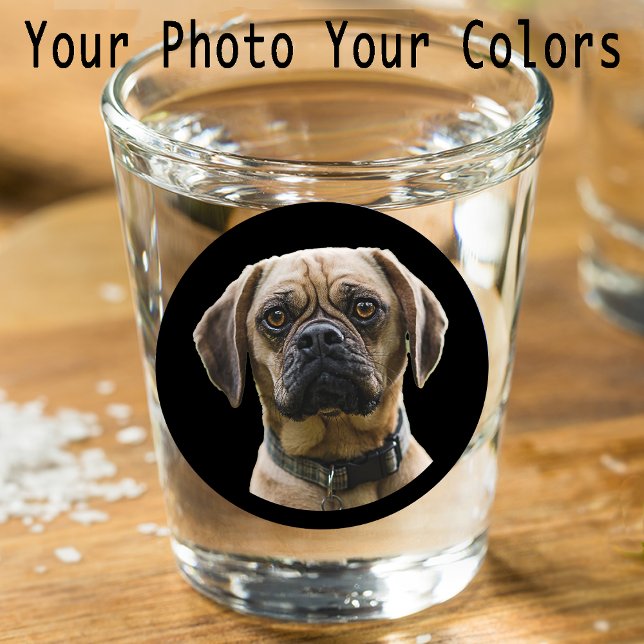 Unique Personalised First Pet Dog Lover Photo Gift Shot Glass (Creator Uploaded)