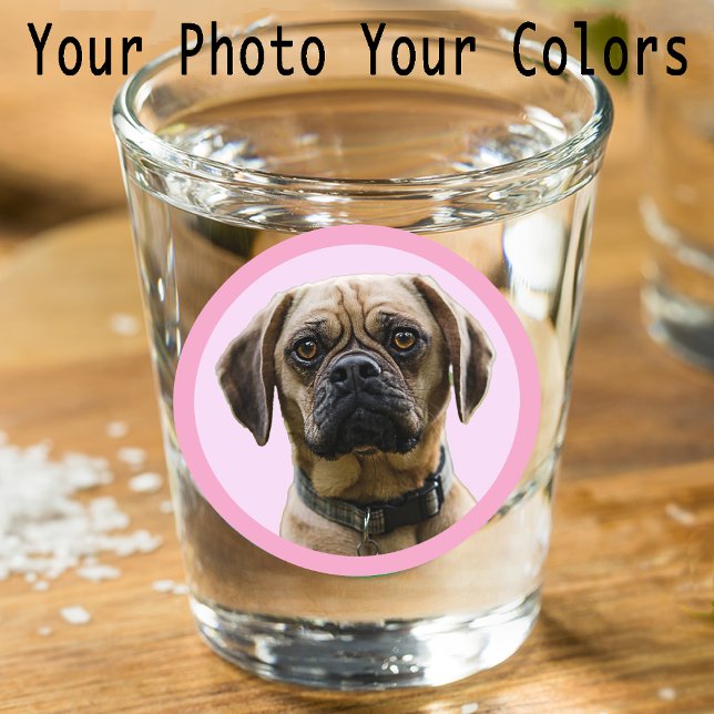 Unique Personalised First Pet Dog Lover Photo Gift Shot Glass (Creator Uploaded)