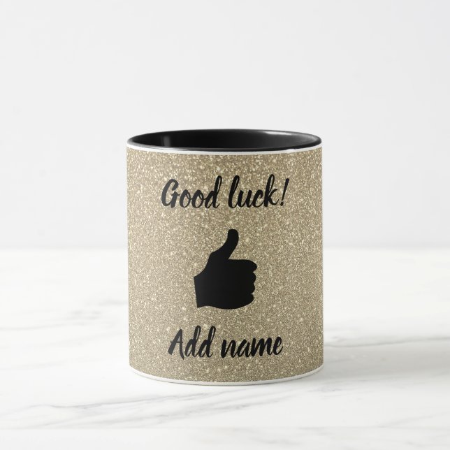 Unique personalised good luck mug (Center)
