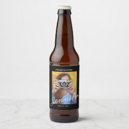 Unique Personalised Graduation Party Beer Bottle Label