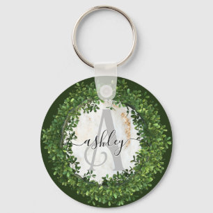 Unique Personalised Keychain with Botanical Theme 