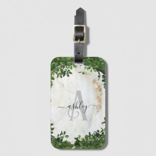 Unique Personalised Keychain with Botanical Theme Luggage Tag