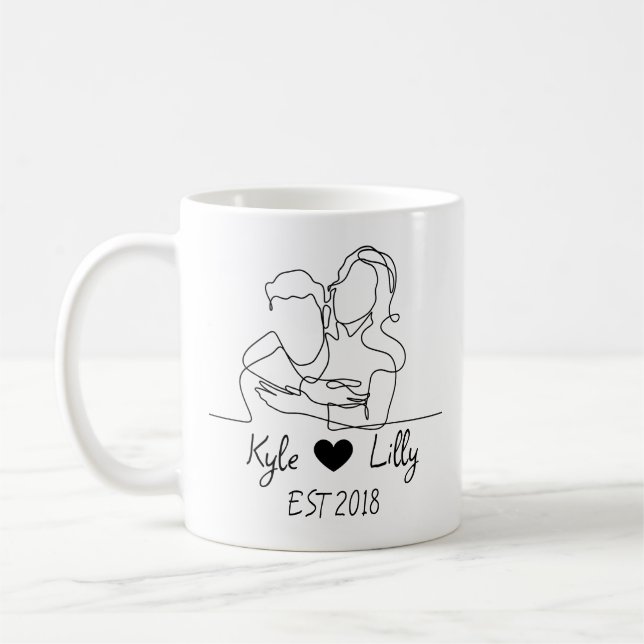 Unique Personalised Mug | Custom Text & Image (Left)