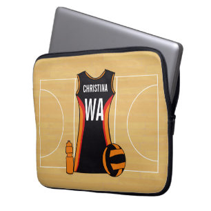 Unique Personalised Netball Laptop Sleeve