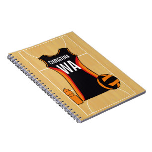 Unique Personalised Netball Notebook