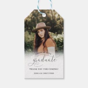 Unique Personalised Photo Graduation Thank You Gift Tags