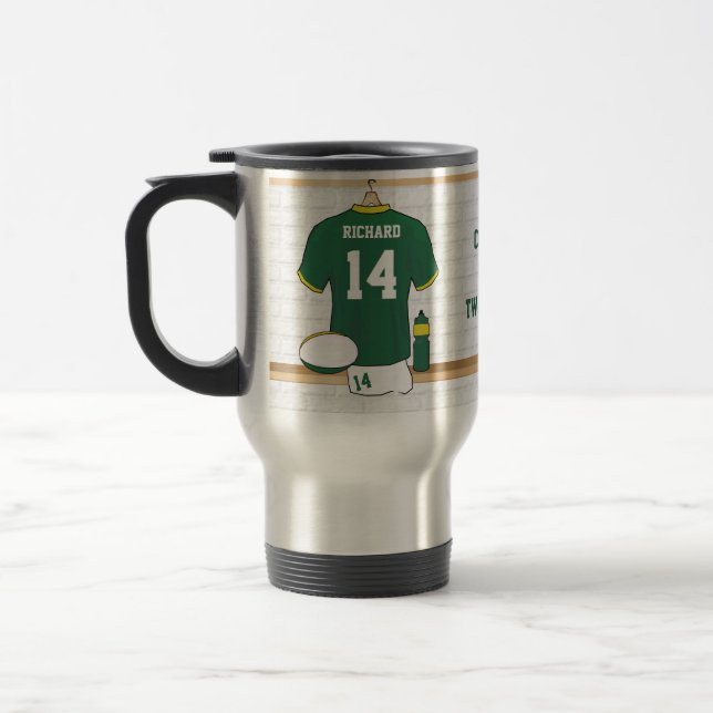 Unique Personalised Rugby Fan mugs (Left)