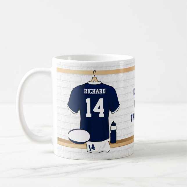 Unique Personalised Rugby Fan mugs (Left)