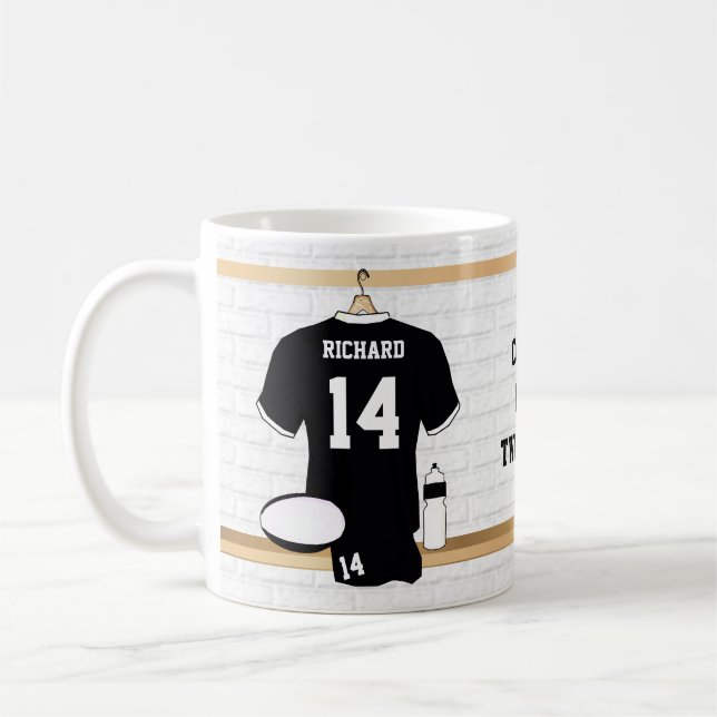 Unique Personalised Rugby Fan mugs (Left)