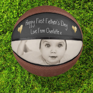 Unique Personalized First Fathers Day Mini Basketball