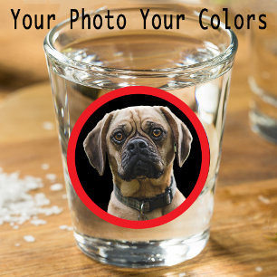 Unique Personalized First Pet Dog Lover Photo Gift Shot Glass