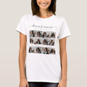Unique Photo Collage Bonus Mum White Mothers Day T-Shirt
