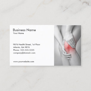 Unique Photo of Woman's Knee Doctor Business Card