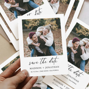 Unique Photo Wedding Save the Date Invitation