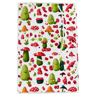 unique pickle and mushroom  Medium Gift Bag 