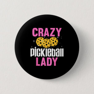 Unique pickleball design for women girls pickle 6 cm round badge
