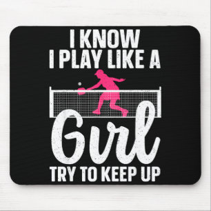 Unique pickleball design for women girls pickle mouse mat