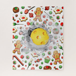 Unique Pickleball Holiday Gift Jigsaw Puzzle