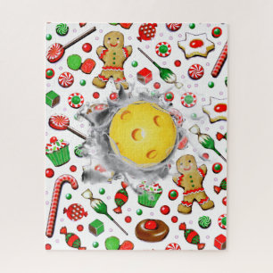 Unique Pickleball Holiday Gift Jigsaw Puzzle