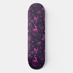 Unique Pink Astrology Design Skateboard